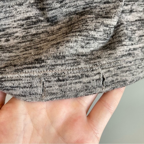 Athleta Gray Heathered Knit Cowl Hooded Sweatshirt L - Picture 4 of 12